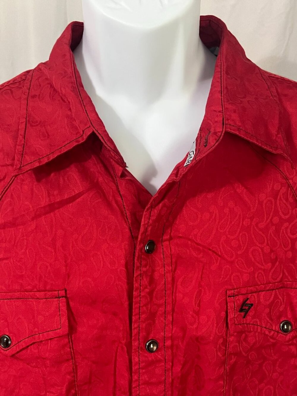 🤠 Cinch Men’s Western Snap Shirt L Red Black Paisley Garth Brooks Style ✨